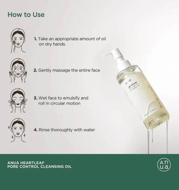 Anua Heartleaf Pore control Cleansing Oil