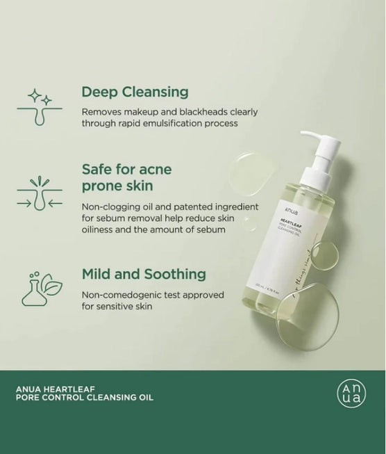 Anua Heartleaf Pore control Cleansing Oil